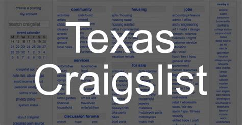 The No1 <strong>Craigslist</strong> Search Engine! Easily search <strong>all</strong> of Craiglist: Nationwide, Statewide or City. . All of craigslist texas